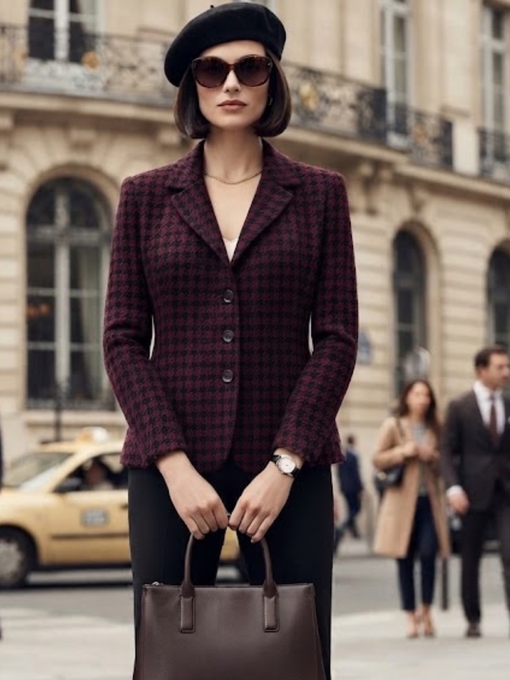 Rena Rowan woven houndstooth blazer